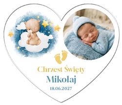 Magnesy z podziękowaniem Chrzest białe - wzór 18