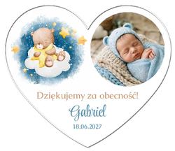 Magnesy z podziękowaniem Chrzest białe - wzór 19