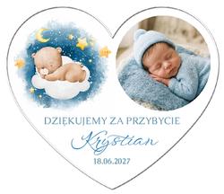 Magnesy z podziękowaniem Chrzest białe - wzór 20