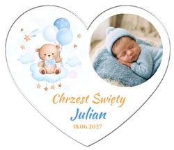 Magnesy z podziękowaniem Chrzest białe - wzór 22