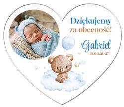 Magnesy z podziękowaniem Chrzest białe - wzór 25