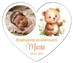 Magnesy z podziękowaniem Chrzest białe - wzór 27