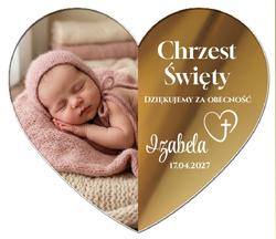 Magnesy z podziękowaniem na Chrzest lustrzane - wzór 3