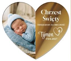 Magnesy z podziękowaniem na Chrzest lustrzane - wzór 4