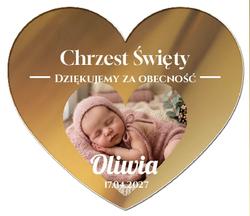Magnesy z podziękowaniem na Chrzest lustrzane - wzór 5