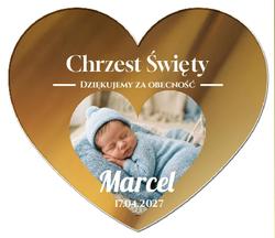 Magnesy z podziękowaniem na Chrzest lustrzane - wzór 6