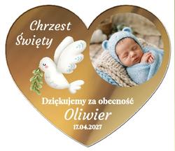 Magnesy z podziękowaniem na Chrzest lustrzane - wzór 7
