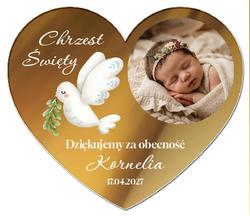 Magnesy z podziękowaniem na Chrzest lustrzane - wzór 8