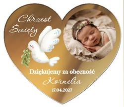 Magnesy z podziękowaniem na Chrzest lustrzane - wzór 8