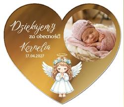 Magnesy z podziękowaniem na Chrzest lustrzane - wzór 9