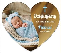 Magnesy z podziękowaniem na Chrzest lustrzane - wzór 12
