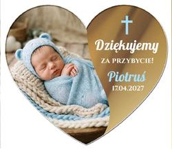 Magnesy z podziękowaniem na Chrzest lustrzane - wzór 12