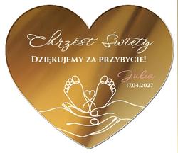 Magnesy z podziękowaniem na Chrzest lustrzane - wzór 13