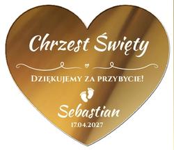 Magnesy z podziękowaniem na Chrzest lustrzane - wzór 16
