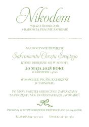 Zaproszenia Louise - wzór 7