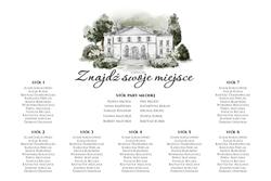 Tablica z usadzeniem gości Eliza - wzór 1