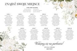 Tablica z usadzeniem gości Eliza - wzór 4