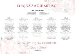 Tablica z usadzeniem gości Amber - wzór 2