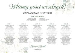 Tablica z usadzeniem gości Amber - wzór 3