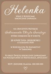 Zaproszenia Maja - wzór 4