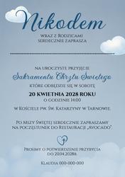 Zaproszenia Klara - wzór 1