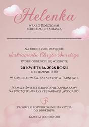 Zaproszenia Klara - wzór 2
