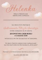 Zaproszenia Klara - wzór 3