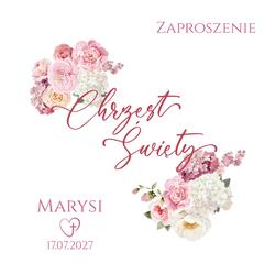 Zaproszenie dla Rodziców Chrzestnych - wzór 1