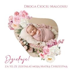 Zaproszenie dla Rodziców Chrzestnych - wzór 1