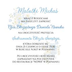 Zaproszenie dla Rodziców Chrzestnych - wzór 2