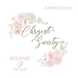 Zaproszenie dla Rodziców Chrzestnych - wzór 3