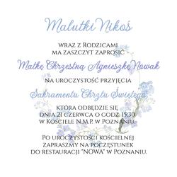 Zaproszenie dla Rodziców Chrzestnych - wzór 4