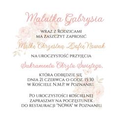 Zaproszenie dla Rodziców Chrzestnych - wzór 5