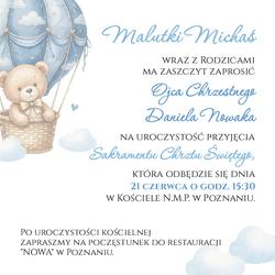 Zaproszenie dla Rodziców Chrzestnych - wzór 6
