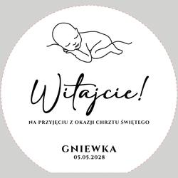 Okrągła tablica powitalna - wzór 3