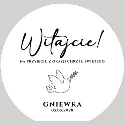 Okrągła tablica powitalna - wzór 6