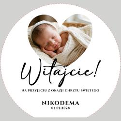 Okrągła tablica powitalna - wzór 3