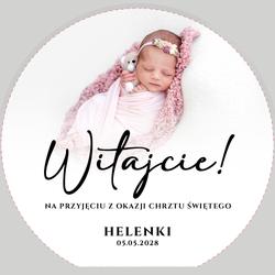 Okrągła tablica powitalna - wzór 2
