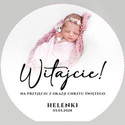Okrągła tablica powitalna - wzór 2