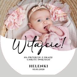 Okrągła tablica powitalna - wzór 3