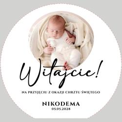 Okrągła tablica powitalna - wzór 5