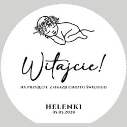 Okrągła tablica powitalna - wzór 1