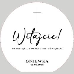 Okrągła tablica powitalna - wzór 3