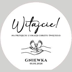 Okrągła tablica powitalna - wzór 4