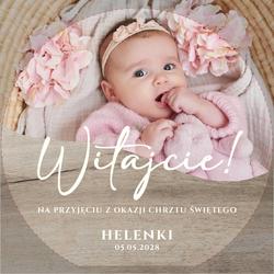 Okrągła akrylowa tablica powitalna - wzór 1