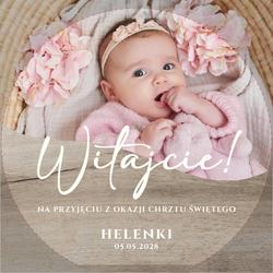 Okrągła akrylowa tablica powitalna - wzór 3