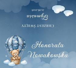 Winietki na chrzest Lea - wzór 1