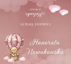 Winietki na chrzest Lea - wzór 2