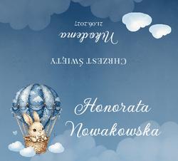 Winietki na chrzest Lea - wzór 3