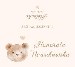 Winietki na chrzest Mili - wzór 2